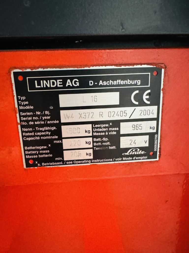 Linde-L 16 Batterie NEU-Hochhubwagen-www.fleischmann-foerdertechnik.de