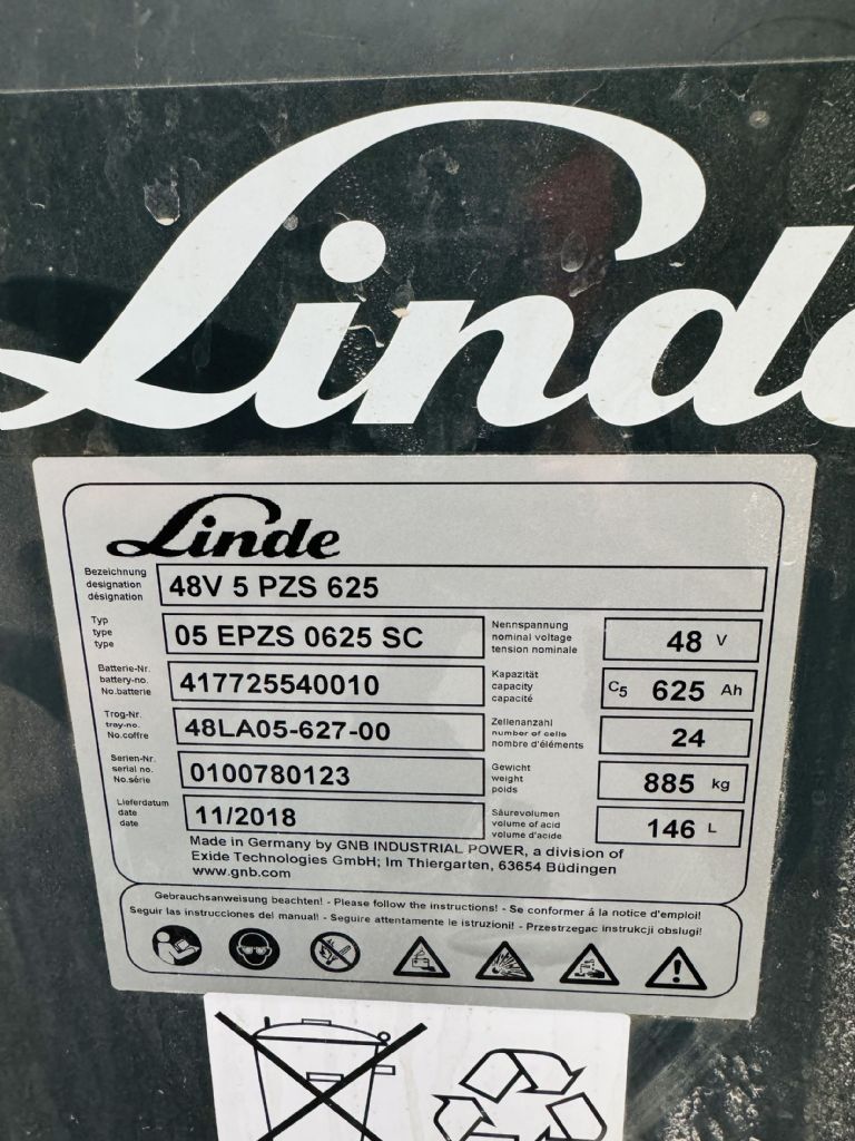 Linde-E 16-02 EVO Triplex Batterie Bj.17-Elektro 3 Rad-Stapler-www.fleischmann-foerdertechnik.de