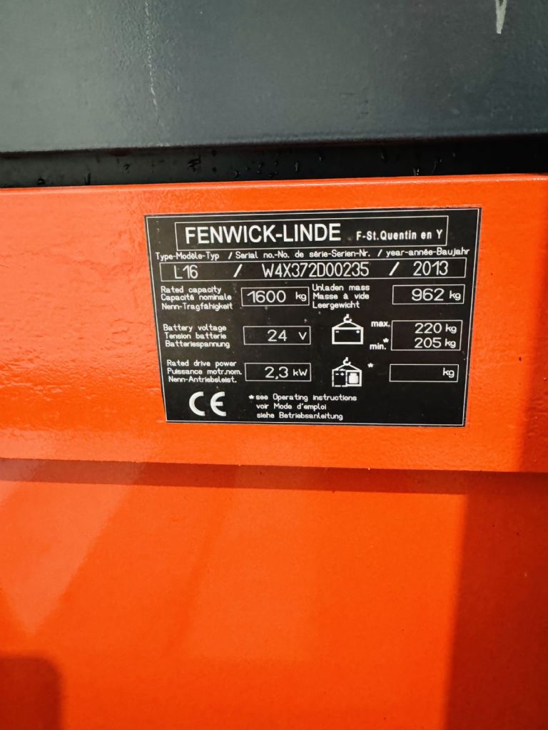 Linde-L 16 i Batterie Bj.19-Hochhubwagen-www.fleischmann-foerdertechnik.de