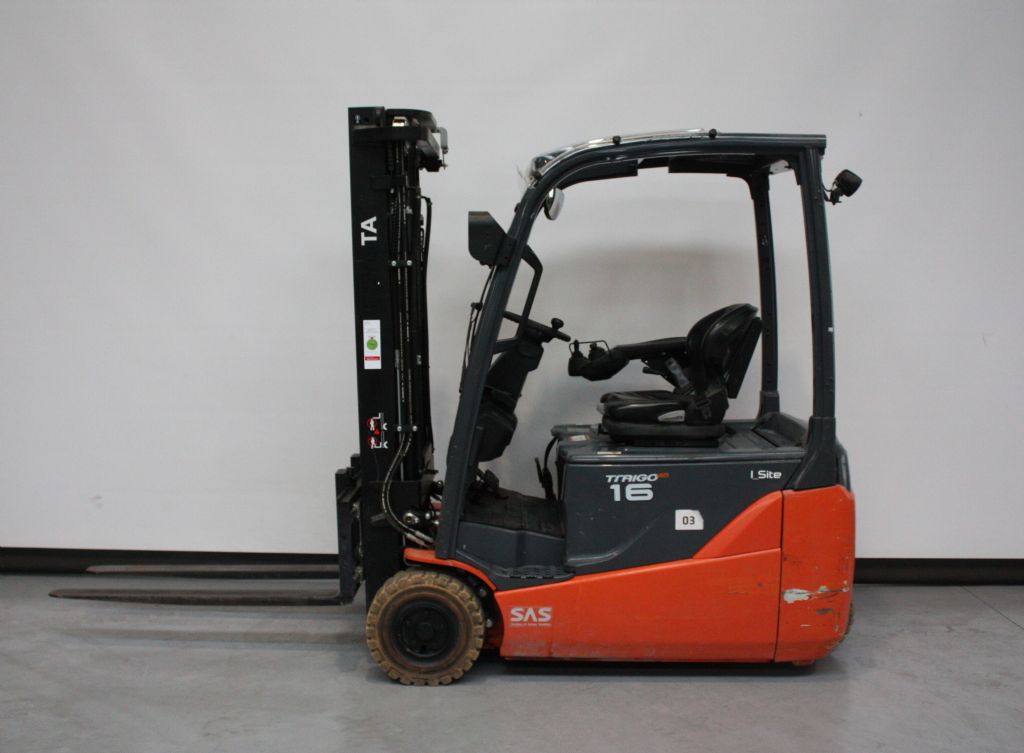 Toyota 8FBE16T Elektro 3 Rad-Stapler loeffler-gabelstapler.de